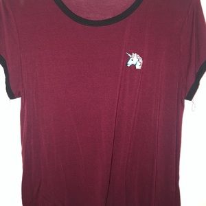 Burgundy tee